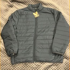 Voyager Men's Polar Fleece Lined Puffer Jacket (India Ink, L)